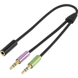 SpeaKa Professional SP-7870576 jack audio Y adaptér [2x jack zástrčka 3,5 mm - 1x jack zásuvka 3,5 mm] černá