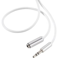 SpeaKa Professional SP-7870520 jack audio prodlužovací kabel [1x jack zástrčka 3,5 mm - 1x jack zásuvka 3,5 mm] 1.00 m bílá SuperSoft opletení