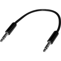 SpeaKa Professional SP-7870496 jack audio kabel [1x jack zástrčka 3,5 mm - 1x jack zástrčka 3,5 mm] 10.00 cm černá SuperSoft opletení