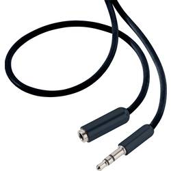 SpeaKa Professional SP-7870692 jack audio prodlužovací kabel [1x jack zástrčka 3,5 mm - 1x jack zásuvka 3,5 mm] 1.50 m černá SuperSoft opletení