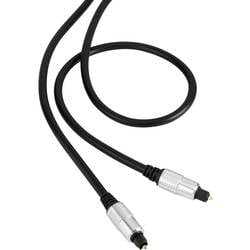 Toslink digitální audio kabel [1x Toslink zástrčka (ODT) - 1x Toslink zástrčka (ODT)] 1.00 m černá SuperSoft opletení SpeaKa Professional