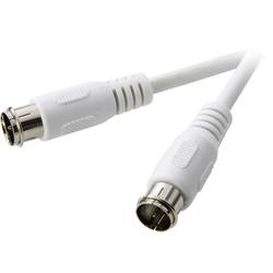 SpeaKa Professional SAT kabel [1x F rychlozástrčka - 1x F rychlozástrčka] 1.50 m 75 dB bílá