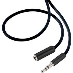 SpeaKa Professional SP-7870688 jack audio prodlužovací kabel [1x jack zástrčka 3,5 mm - 1x jack zásuvka 3,5 mm] 1.00 m černá SuperSoft opletení