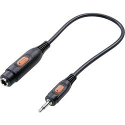 SpeaKa Professional SP-7870652 jack audio adaptér [1x jack zástrčka 3,5 mm - 1x jack zásuvka 6,3 mm] černá