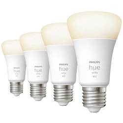 Philips Lighting Hue sada 4 LED žárovek 871951431914100 Energetická třída (EEK2021): F (A - G) Hue White E27 Viererpack 4x800lm 60W E27 36 W teplá bílá