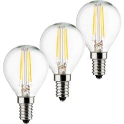 Müller-Licht 400293 LED Energetická třída (EEK2021) E (A - G) E14 kapkový tvar 4 W = 40 W teplá bílá vlákno 3 ks