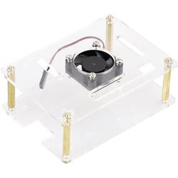 Renkforce RBP-PLC100 SBC skříň Vhodné pro (vývojové sady): Raspberry Pi®, Banana Pi, Rock Pi včetně aktivního chladiče transparentní