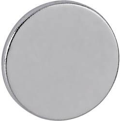 Maul neodymový magnet (Ø x v) 10 mm x 1 mm disk stříbrná 10 ks 6166196