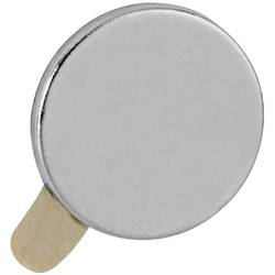 Maul neodymový magnet (Ø x v) 10 mm x 1 mm disk, samolepicí stříbrná 20 ks 6167196
