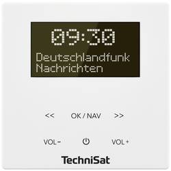 TechniSat DIGITRADIO UP 55, weiß rádio do zásuvky DAB+, FM Bluetooth včetně reproduktoru, funkce alarmu bílá
