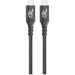 Renkforce USB kabel USB 4.0 USB-C ® zástrčka, USB-C ® zástrčka 1.00 m černá hliníková zástrčka RF-5235978
