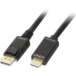 LINDY DisplayPort / HDMI kabelový adaptér Konektor DisplayPort, Zástrčka HDMI-A 1.00 m černá 36921 Kabel DisplayPort