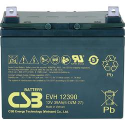 CSB Battery EVH 12390 EVH12390 olověný akumulátor 12 V 39 Ah olověný se skelným rounem (š x v x h) 196 x 178 x 155 mm šroubované M6 odolné proti více cyklům,