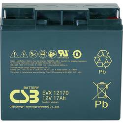 CSB Battery EVX12170 EVX12170 olověný akumulátor 12 V 17 Ah olověný se skelným rounem (š x v x h) 181 x 167 x 76 mm šroubované M5 odolné proti více cyklům,
