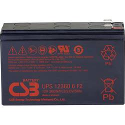 CSB Battery UPS 123606 high-rate UPS123606F1F2 olověný akumulátor 12 V 7 Ah olověný se skelným rounem (š x v x h) 151 x 99 x 51 mm plochý konektor 6,35 mm