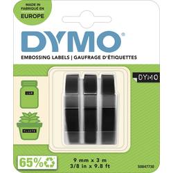 DYMO 3D razicí páska,lepicí páska sada 3 ks plast Barva pásky: černá Barva písma: bílá 9 mm 3 m S0847730