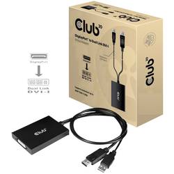 club3D CAC-1010 DisplayPort adaptér [1x zástrčka DisplayPort, USB 2.0 zástrčka A - 1x DVI zásuvka 24+5pólová] černá 0.60 m