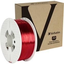Verbatim 55054 55054 vlákno pro 3D tiskárny PETG plast 1.75 mm 1 kg červená (transparentní) 1 ks