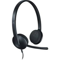 Logitech H340 Headset otevřená (On Ear) kabelová stereo černá Redukce šumu mikrofonu Počítače