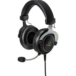 Renkforce RF-GH-300 Sluchátka Over Ear kabelová 7.1 Surround černá Vypnutí zvuku mikrofonu, regulace hlasitosti Gaming