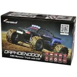 Amewi Daphoenodon modrá komutátorový 1:12 RC model auta elektrický monster truck 4WD (4x4) RtR 2,4 GHz vč. akumulátorů a nabíječky , se světelným efektem