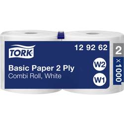 TORK Standardní papírové utěrky, kombinovaná role bílá W1/2 129262