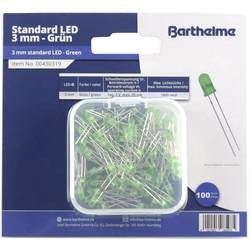 Barthelme sada LED zelená kulatý 3 mm 100 mcd 30 ° 20 mA 2 V