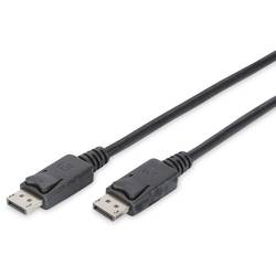 Digitus DisplayPort kabel Konektor DisplayPort, Konektor DisplayPort 3.00 m černá DB-340100-030-S pozlacené kontakty, fóliové stínění, stínění pletivem,
