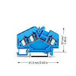 WAGO 281-651 průchodková svorka 6 mm pružinová svorka osazení: N modrá 100 ks