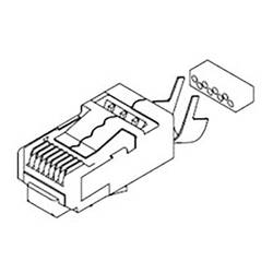 Molex 449150011, zásuvkový modul RJ45, zástrčka, průhledná , 1 ks