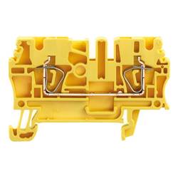 Z-series, Feed-through terminal, Rated cross-section: 2,5 mm², Tension clamp connection, Wemid, Yellow, Busbar ZDU 2.5 GE 1683270000 Weidmüller 100 ks