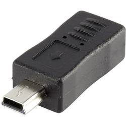 adaptér USB 2.0 Renkforce [1x mini USB 2.0 zástrčka B - 1x micro USB 2.0 zásuvka B], černá