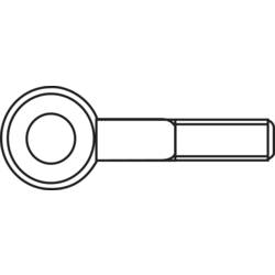 TOOLCRAFT Šrouby s okem 15 mm Pozinkovaná ocel M4 50 ks