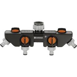 GARDENA 08194-20 GARDENA 4-Wege-Verteiler 4cestný rozdělovač rychlospojka, 26,44 mm (3/4) vnější závit, 33,25 mm (1) vnější závit s regulačním ventilem
