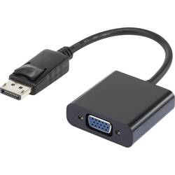 Renkforce RF-4212174 DisplayPort / VGA adaptér [1x zástrčka DisplayPort - 1x VGA zásuvka] černá pozlacené kontakty 12.00 cm