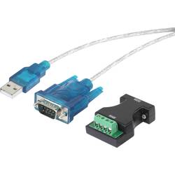 adaptér USB Renkforce [1x D-SUB zástrčka 9pólová, pólová svorka - 1x USB 1.1 zástrčka A], černá