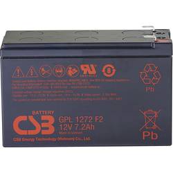 CSB Battery GPL 1272 GPL1272-F2FR olověný akumulátor 12 V 7.2 Ah olověný se skelným rounem (š x v x h) 151 x 98 x 65 mm plochý konektor 6,35 mm bezúdržbové,