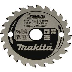 Makita SPECIALIZED B-33819 pilový kotouč 85 x 15 x 1.0 mm Počet zubů (na palec): 24 1 ks