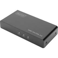 Digitus DS-45324 2 porty HDMI rozbočovač LED ukazatel, kovový ukazatel, UHD, se stavovými LED 4096 x 2160 Pixel černá