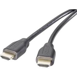 SpeaKa Professional HDMI kabel Zástrčka HDMI-A, Zástrčka HDMI-A 1.50 m černá SP-9001756 Audio Return Channel, pozlacené kontakty HDMI kabel