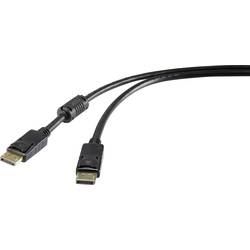 Renkforce DisplayPort kabel Konektor DisplayPort, Konektor DisplayPort 0.50 m černá RF-4229022 pozlacené kontakty, s feritovým jádrem Kabel DisplayPort