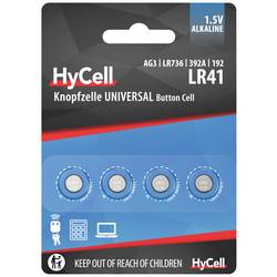 HyCell knoflíkový článek LR 41 1.5 V 4 ks 30 mAh alkalicko-manganová AG3