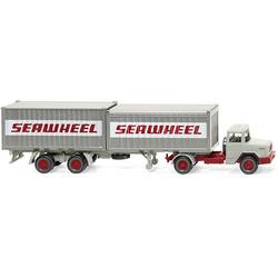 Wiking 052402 H0 model nákladního vozidla Magirus Deutz Kontejnerový vlak „Seawheel“