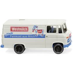 Wiking 027058 H0 model nákladního vozidla Mercedes Benz Skříňový vozík „Westmléko“ L 406