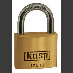 Kasp K12540 visací zámek 40 mm zámky s různými klíči zlatožlutá na klíč