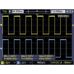 VOLTCRAFT DSO-2072H Ruční osciloskop 70 MHz, 2kanálový, 250 MSa/s, 8 kpts, 8 Bit, ruční provedení, generátor funkcí, funkce multimetru, 1 ks, VC-11901280