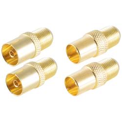 Shiverpeaks BS15-301414 Sada F adaptérů na koaxiální kabel Pozlacený Připojení kabelu: IEC zásuvka na koaxiální kabel, F zástrčka, IEC konektor na koaxiální
