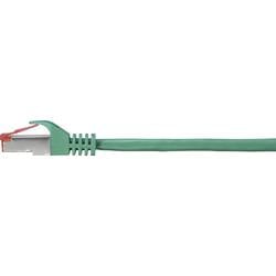 Renkforce RF-5372558 RJ45 síťové kabely, propojovací kabely CAT 6 S/FTP 3.00 m zelená s ochranou, pozlacené kontakty, samozhášecí 1 ks
