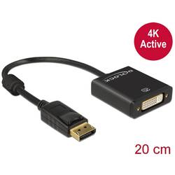 Delock DisplayPort / DVI kabelový adaptér Konektor DisplayPort, DVI-I 24+5pól. zásuvka 0.20 m černá 62599 pozlacené kontakty Kabel DisplayPort