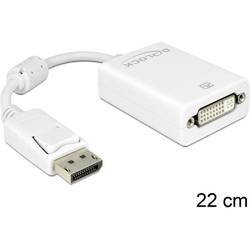 Delock 61765 DisplayPort / DVI adaptér [1x zástrčka DisplayPort - 1x DVI zásuvka 24+5pólová] bílá s feritovým jádrem 12.00 cm